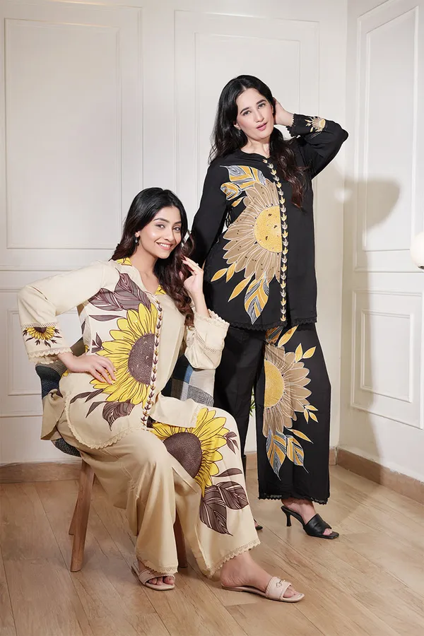 Black_Sunflower_Printed_Co-Ord_Set_-_Premium_Two-Piece_Outfit_For_Women