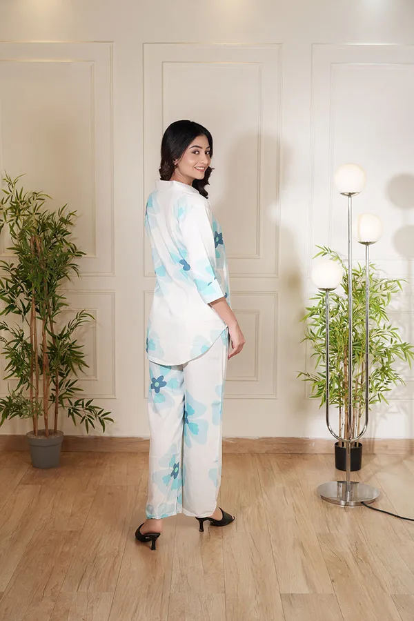White_Soft_Sky_Floral_Co-Ord_Set_Breezy_Daywear_For_Effortless_Style_For_Women