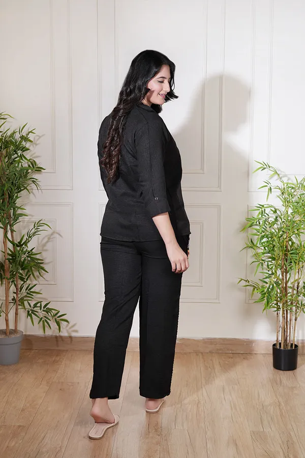 Black_Crochet_Touch_Linen_Comfort_Co-Ord_Set_For_Women