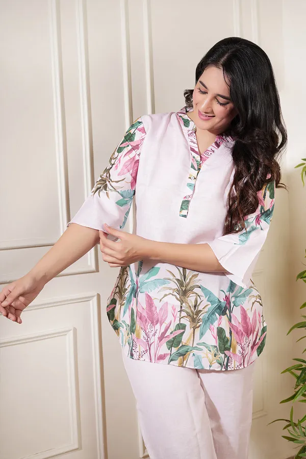 Blush_Pink_Botanical_Linen_Co-Ord_Set_For_Women