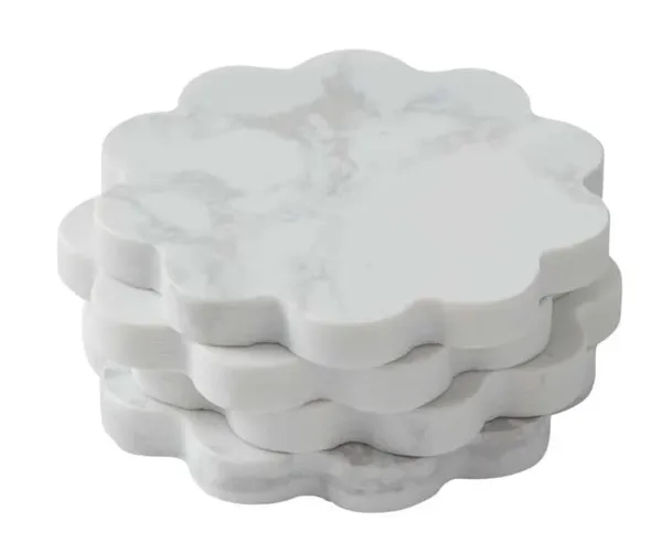 Premium_10_Cm_Floral_White_Marble_Coaster_Set_Of_4_Unique_Flower_Shaped_Natural_Stone_Drink_Mats_Luxury_Tableware_Decor_For_Coffee_Mugs_Wine_Glasses_Premium_Housewarming_Festive_Gift_Set