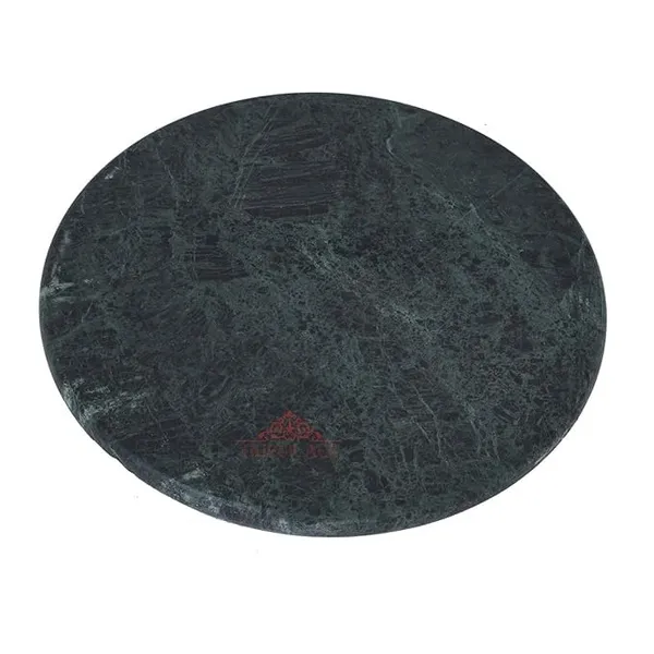 Premium_Green_Marble_Chakla_For_Roti_24Cm_Natural_Stone_Rolling_Board_Elegant_Round_Cheese_Platter_Serving_Board_For_Kitchen_Dining_Handcrafted_Marble_Pastry_Board_Deep_Forest_Green
