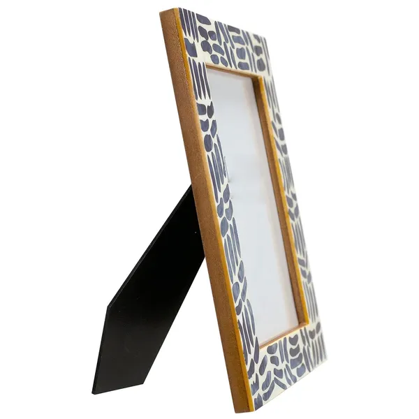 Decorative_Photo_Frame_Blue_And_White_Mosaic_Pattern_4X6_Inches_Table_Top_Display