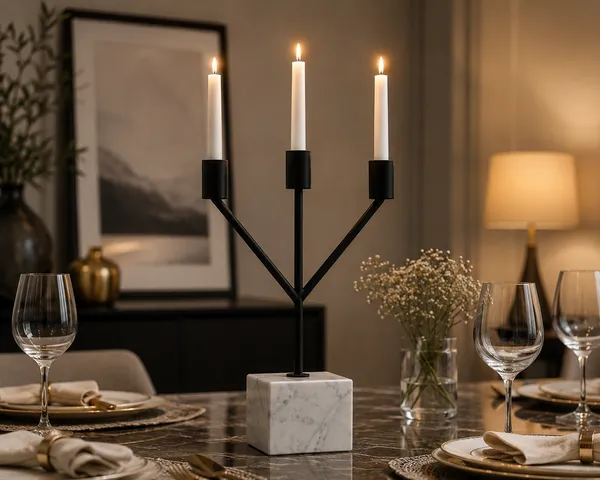 Candle_Stand_,_3-Arm_Candelabra_with_White_Marble_Base,_Black_Metal