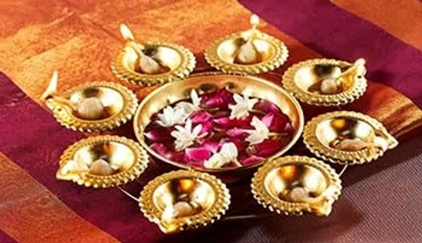 8_Diya_Shape_Flower_Decorative_Urli_Bowl_for_Home_Handcrafted_Bowl_for_Floating_Flowers_and_Tea_Light_Candles,_Office_and_Table_Decor|_Diwali_Decoration_Items_Set_of_4,_Size_-_22x22x2.5_CM