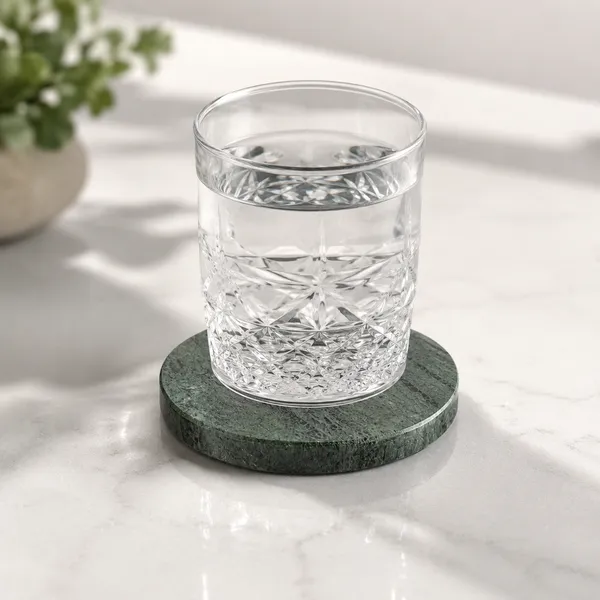 Green_Marble_Coaster_Set_of_4_Round_Coasters_Bohemian_Style