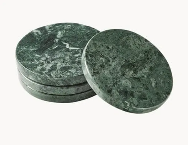 Green_Marble_Coaster_Set_of_4_Round_Coasters_Bohemian_Style