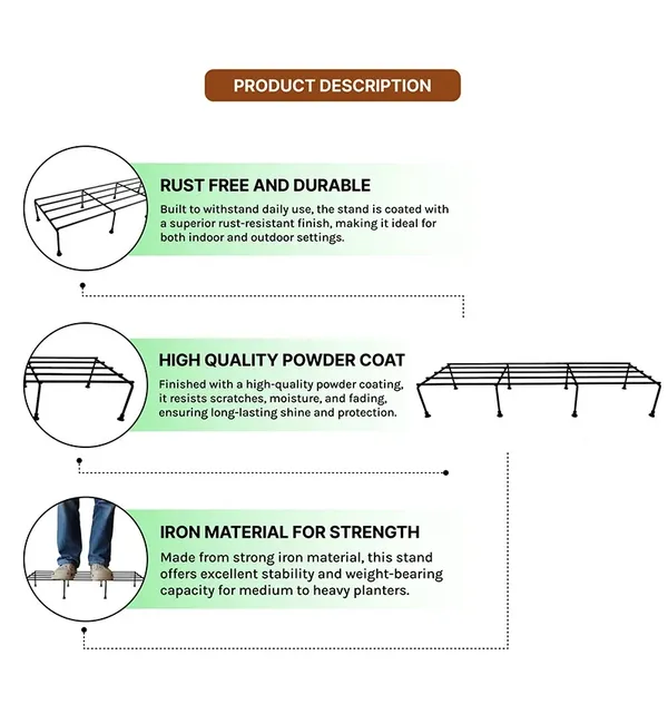 Plant_Stand_|_Black,_(Set_of_4)_120_KG_Load_Capacity,_Anti-Rust_Metal_with_Non-Bendable_Legs_|_Ideal_for_Plant_Stands_for_Outdoor_Balcony,_Indoor_Living_Room,_Flower_Pot_Stand_for_Balcony,_Planters_for_Home_Decor