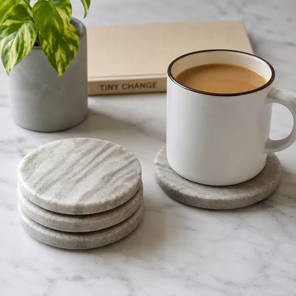 Premium_Round_Marble_Coasters,_Set_of_4,_Grey_Color