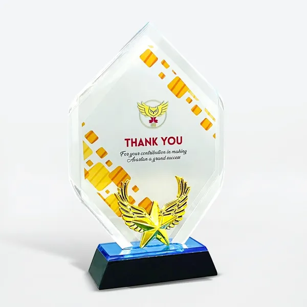 Golden_Winged_Star_Hexagon_Acrylic_Trophy