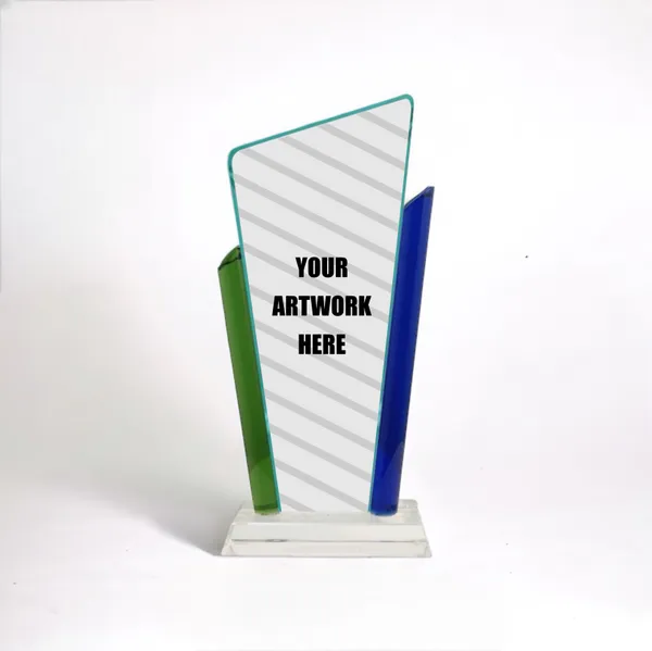 Green_And_Blue_Tri_Colour_Pillar_Glass_Award