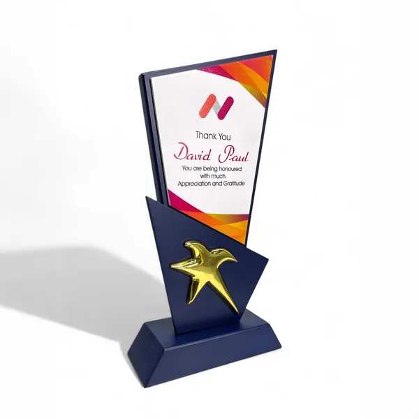 Navy_Apex_Wood_Award_With_Chrome_Star