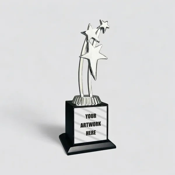 Pristine_Silver_Triple_Shooting_Star_Trophy