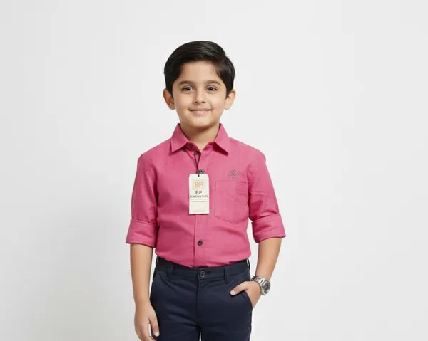 Pink_Cotton_Kids_Plain_Shirt_For_Kids