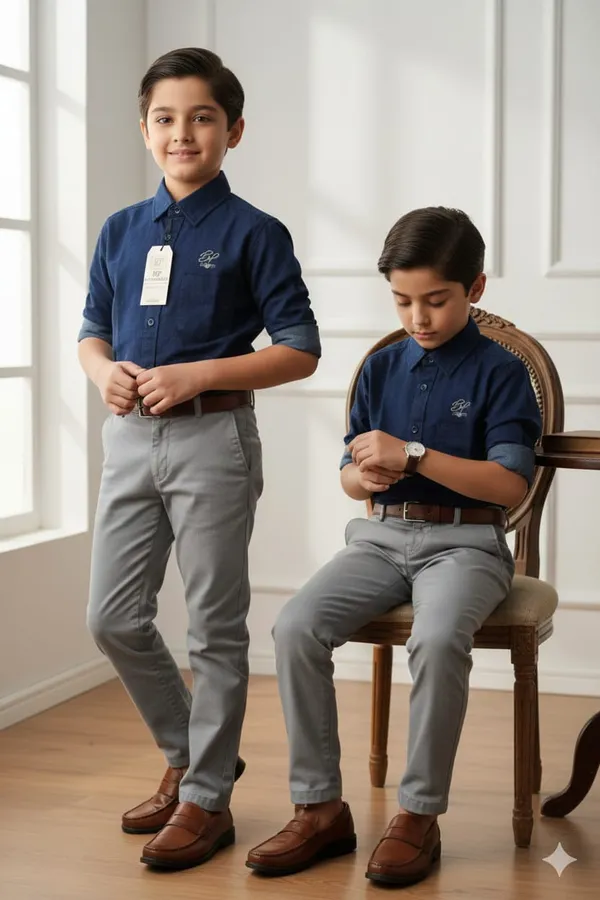 Navy_Blue_Cotton_Kids_Plain_Shirt_For_Kids