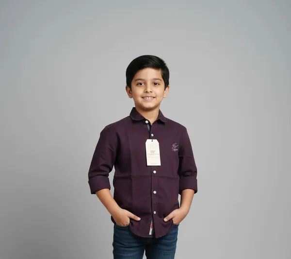 Plum_Cotton_Kids_Plain_Shirt_For_Kids