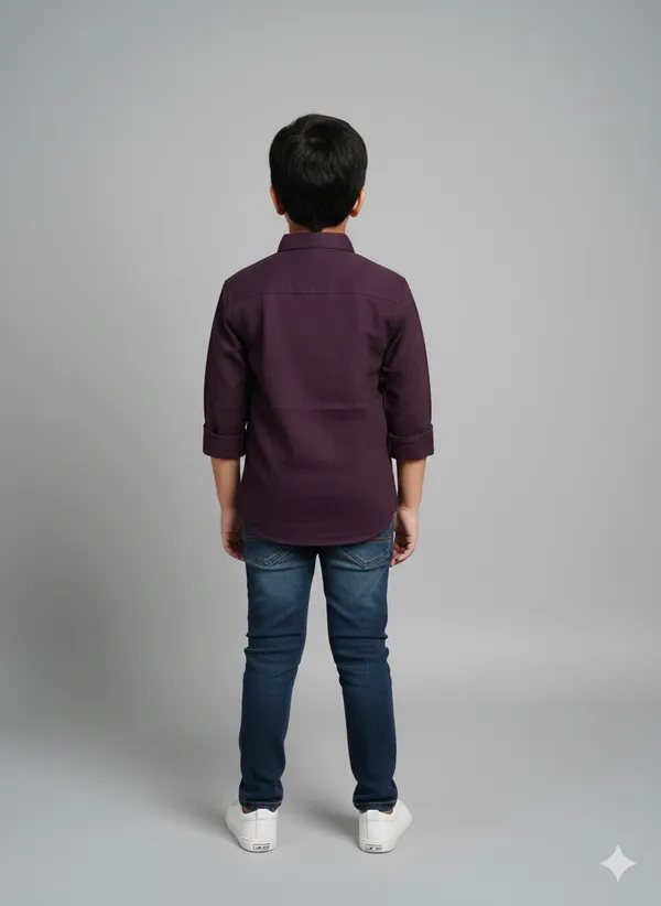Plum_Cotton_Kids_Plain_Shirt_For_Kids