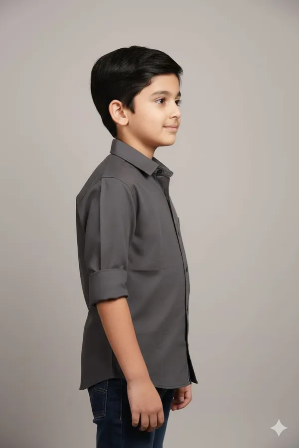 Gray_Cotton_Kids_Plain_Shirt_For_Kids