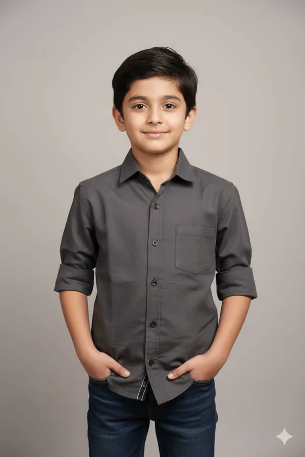 Gray_Cotton_Kids_Plain_Shirt_For_Kids