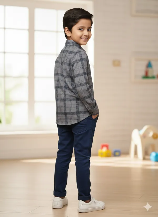 Gray_Cotton_Kids_Check_Printed_Shirt_For_Kids