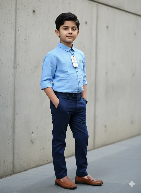Sky_Blue_Cotton_Kids_Plain_Shirt_For_Kids