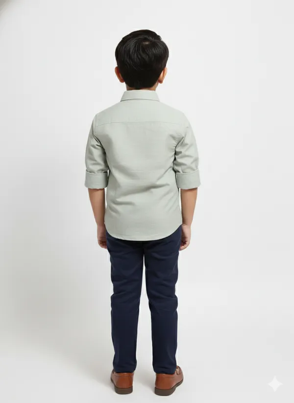 Khaki_Cotton_Kids_Plain_Shirt_For_Kids