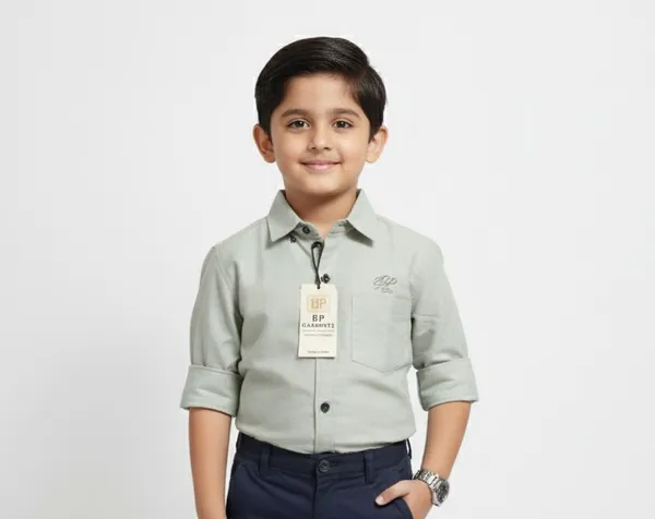 Khaki_Cotton_Kids_Plain_Shirt_For_Kids