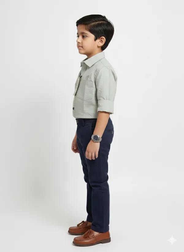 Khaki_Cotton_Kids_Plain_Shirt_For_Kids