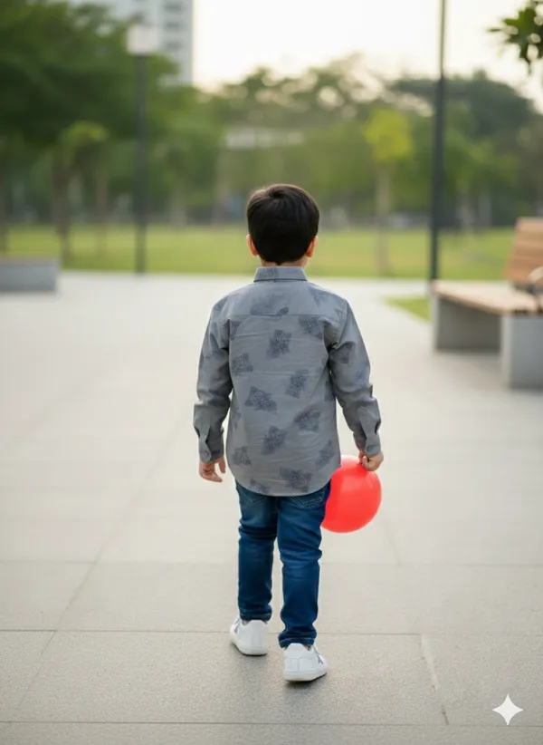 Gray_Cotton_Kids_Printed_Shirt_For_Kids
