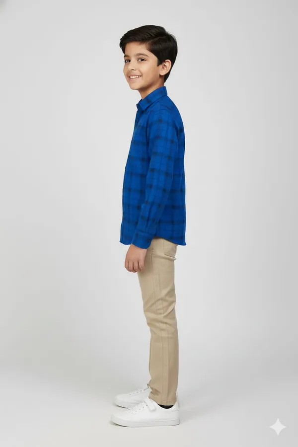Royal_Blue_Cotton_Kids_Check_Shirt_For_Kids