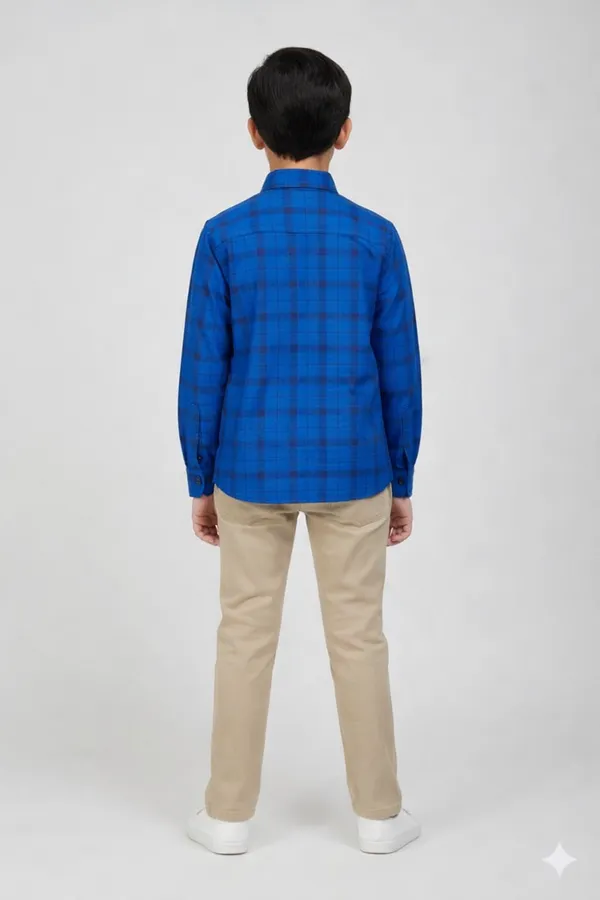 Royal_Blue_Cotton_Kids_Check_Shirt_For_Kids