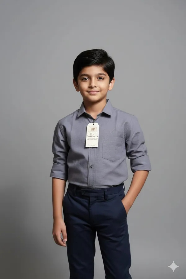 Gray_Cotton_Kids_Plain_Shirt_For_Kids