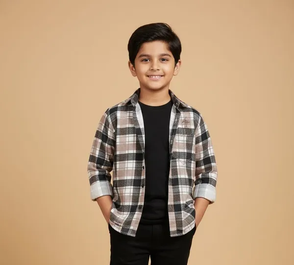 Multicolor_Cotton_Kids_Light_Check_Printed_Shirt_For_Kids