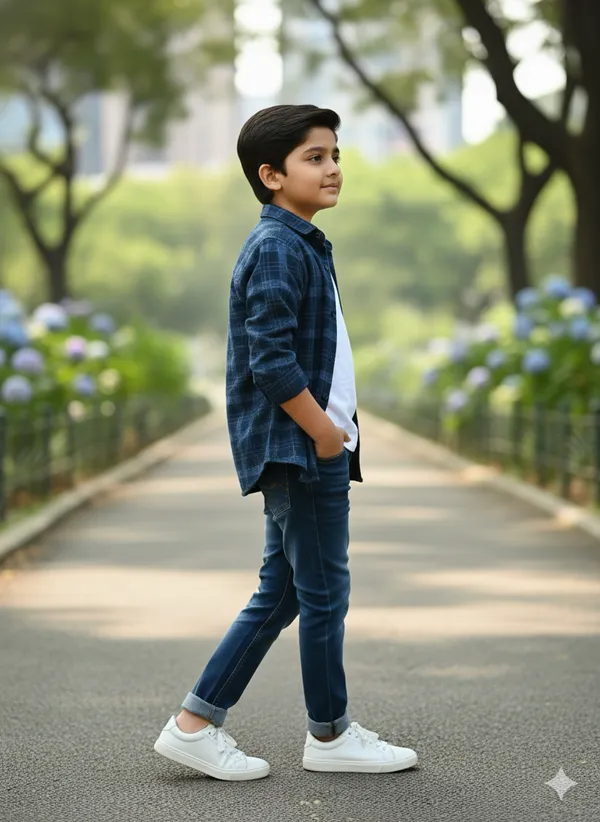 Navy_Blue_Cotton_Kids_Check_Printed_Shirt_For_Kids