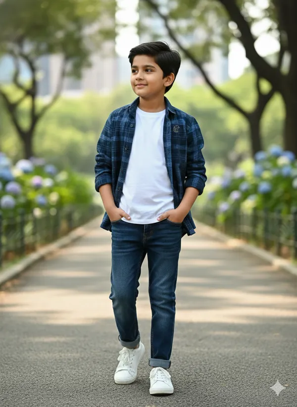 Navy_Blue_Cotton_Kids_Check_Printed_Shirt_For_Kids