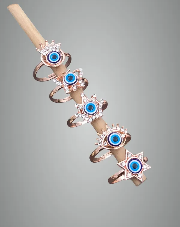 Silver_American_Diamond_Rings_(Set_Of_5)_For_Women