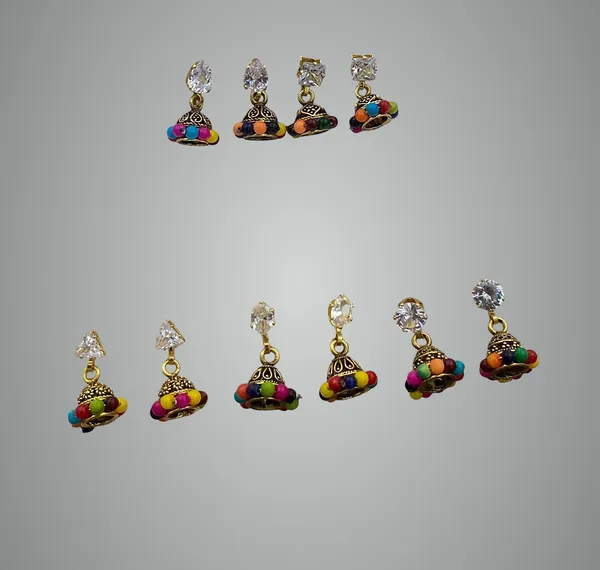 Multicolor_Dainty_Gold_Drop_Hoop_Earrings(Set_Of_5)_For_Women