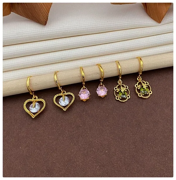 Multicolor_Dainty_Gold_Drop_Hoop_Earrings_(Set_Of_3)_For_Women