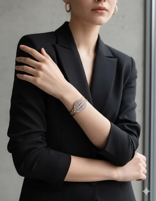 Rose_Gold_Plated_Peach_Stone_Bangle_For_Women