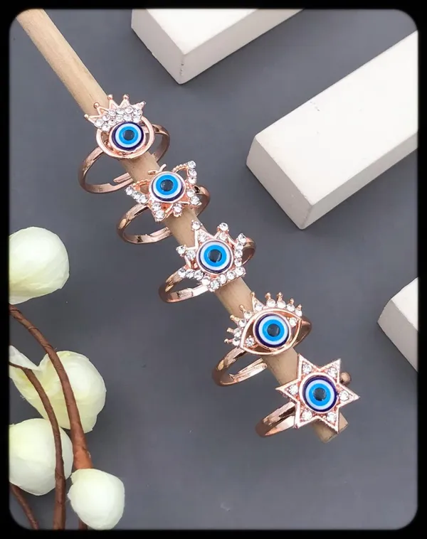 Silver_American_Diamond_Rings_(Set_Of_5)_For_Women