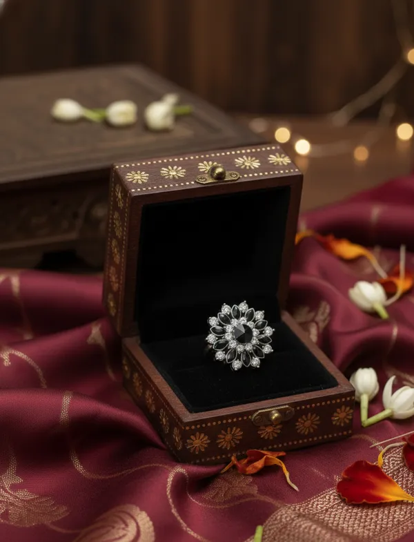Black_Floral_Kundan_Statement_Ring_For_Women