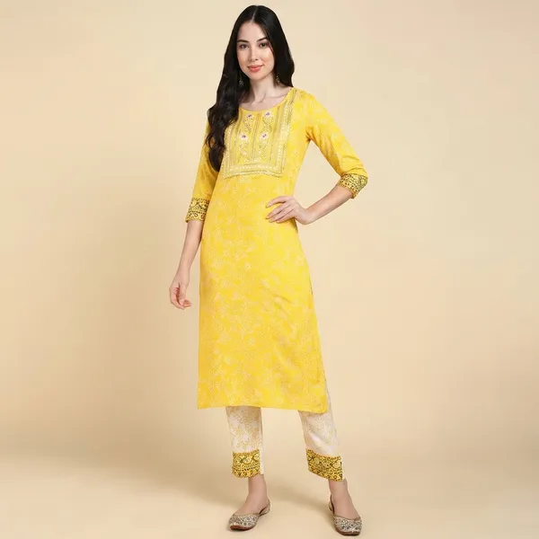 Yellow_Kurta_Pant_Set