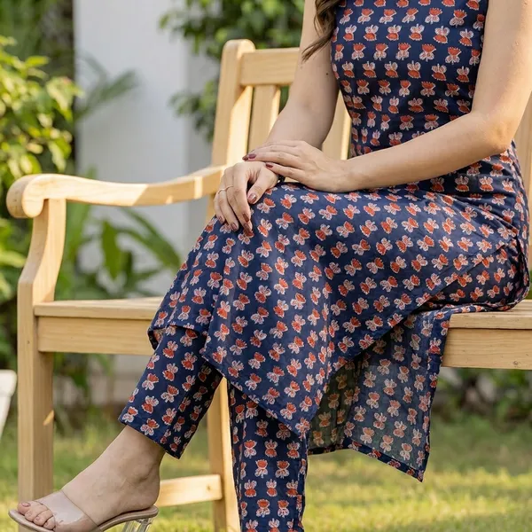 Sleeveless_Blue_Pritned_single_kurti