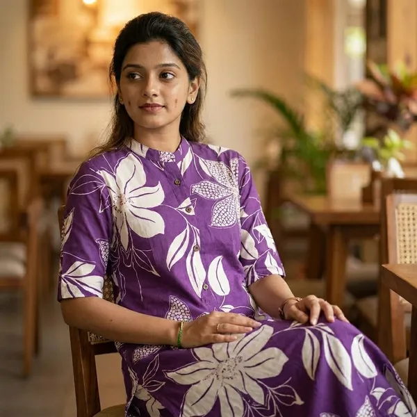 Floral_Print_Purple_Kurta_Pant_set_for_women