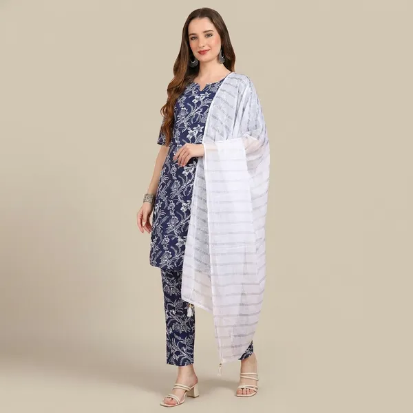 Blue_Cotton_Blend_Kurta_Pant_Dupatta_Set_For_Women