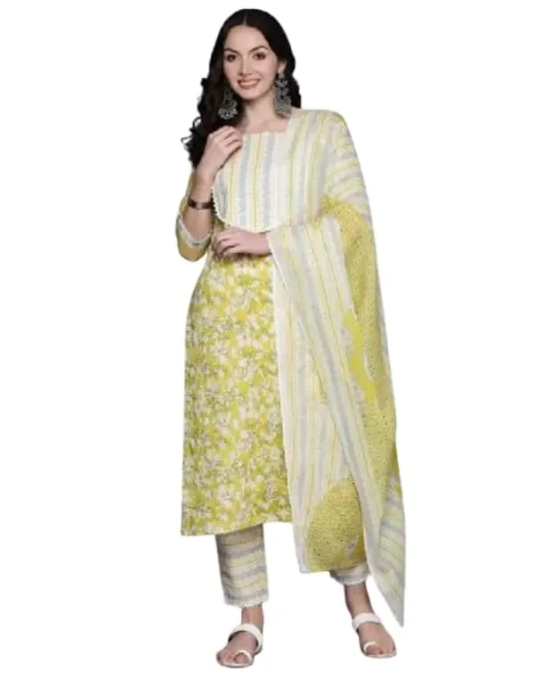Women_S_Cotton_Kurta_Pant_Dupatta_Set