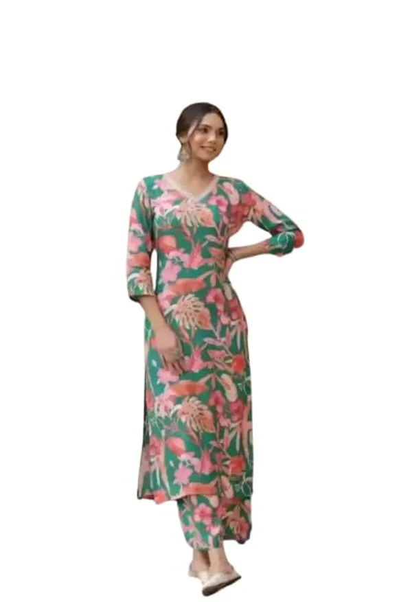 Women_S_Cotton_Blend_Kurti_Pant_Set