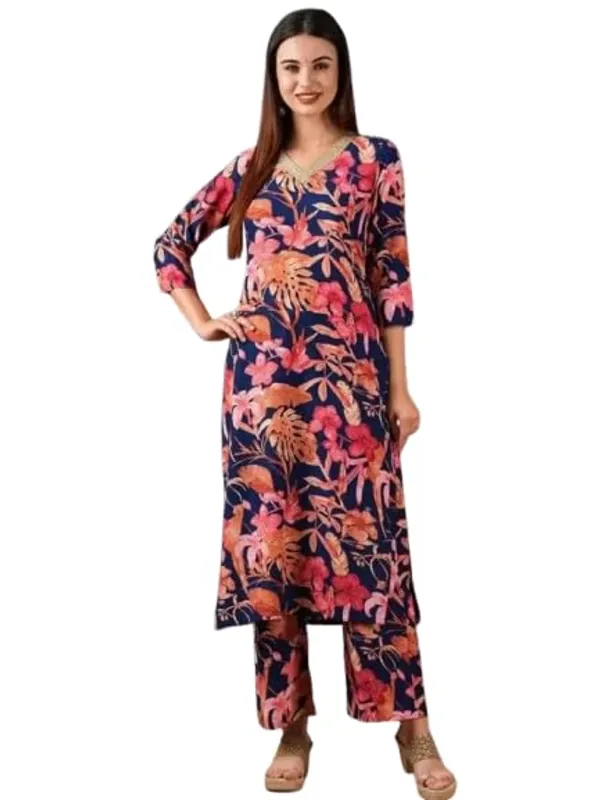 Women_S_Cotton_Blend_Kurti_Pant_Set