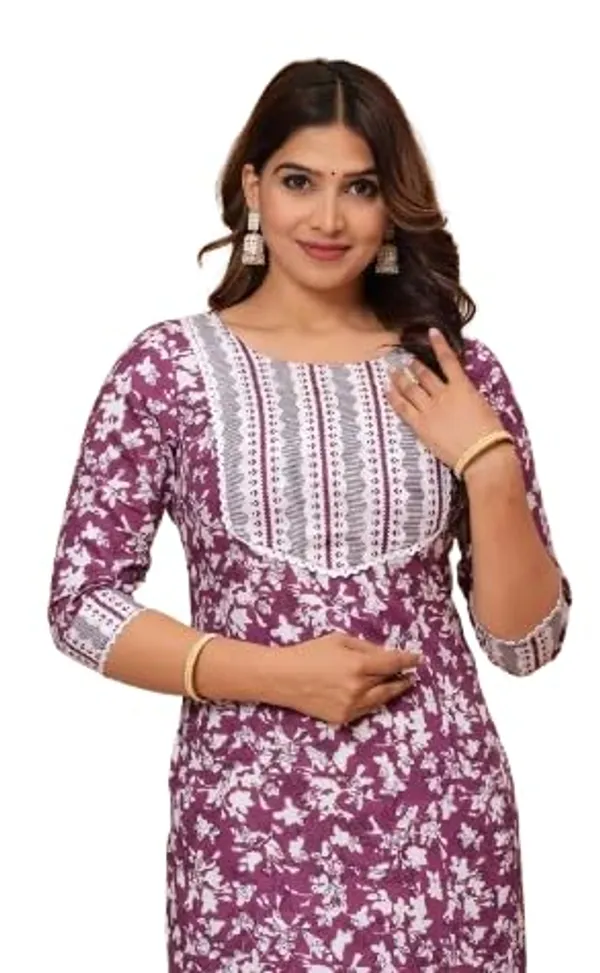 Women_Cotton_Kurti_Pant_Set