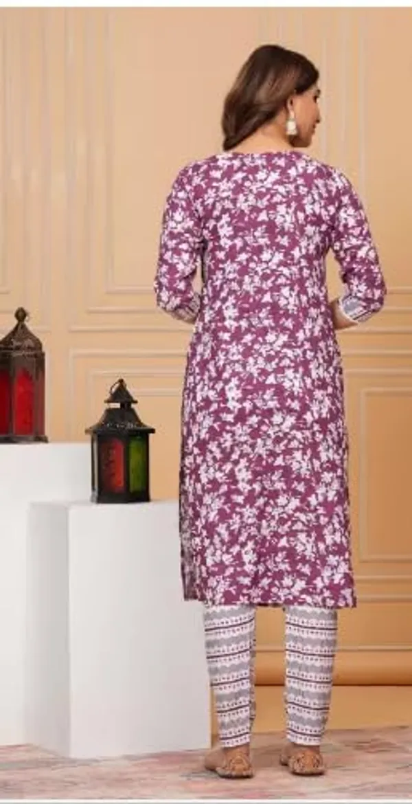 Women_Cotton_Kurti_Pant_Set